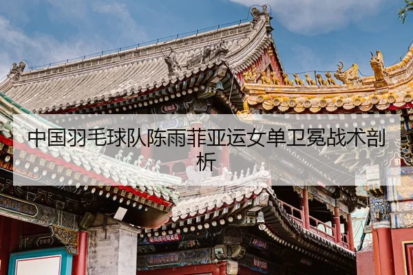 中国羽毛球队陈雨菲亚运女单卫冕战术剖析